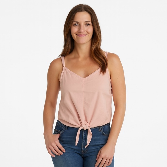 The North Face Pink Tie Front Tank Size M - Picture 1 of 8